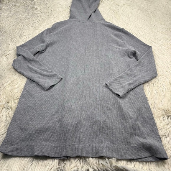 Splendid Women's XL Gray Waffle Knit Open Hooded Cardigan Lounge Cozycore - Picture 6 of 6